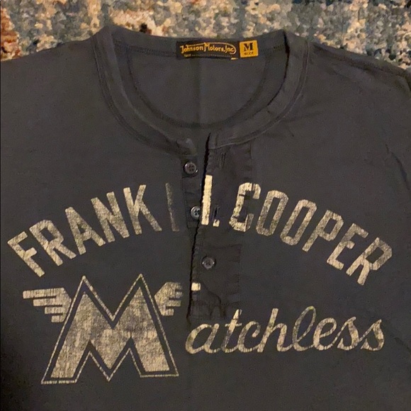 Johnson Motors vintage slub Henley tee - Picture 2 of 2